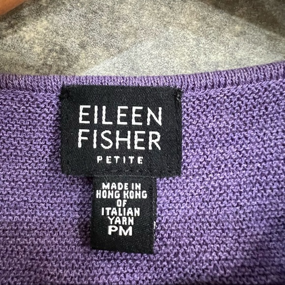 Eileen Fisher Womens 100% Wool Purple Sleeveless Pullover Sweater PM Lagenlook - Picture 4 of 8